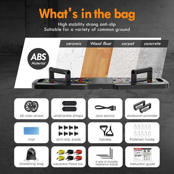 Push Up Board Home Gym – Full Body Workout System - Image 2