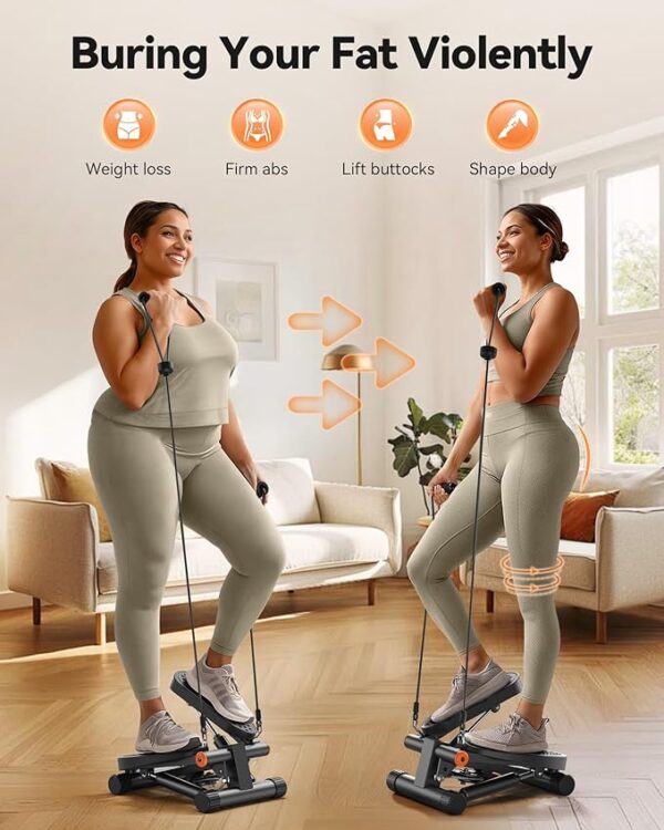 Mini Stair Stepper with Bands – Compact Home Cardio Machine - Image 3